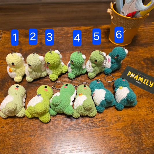 Green Dinosaur Keychain