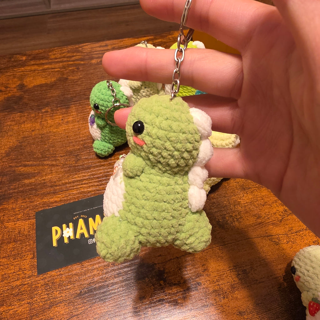 Green Dinosaur Keychain