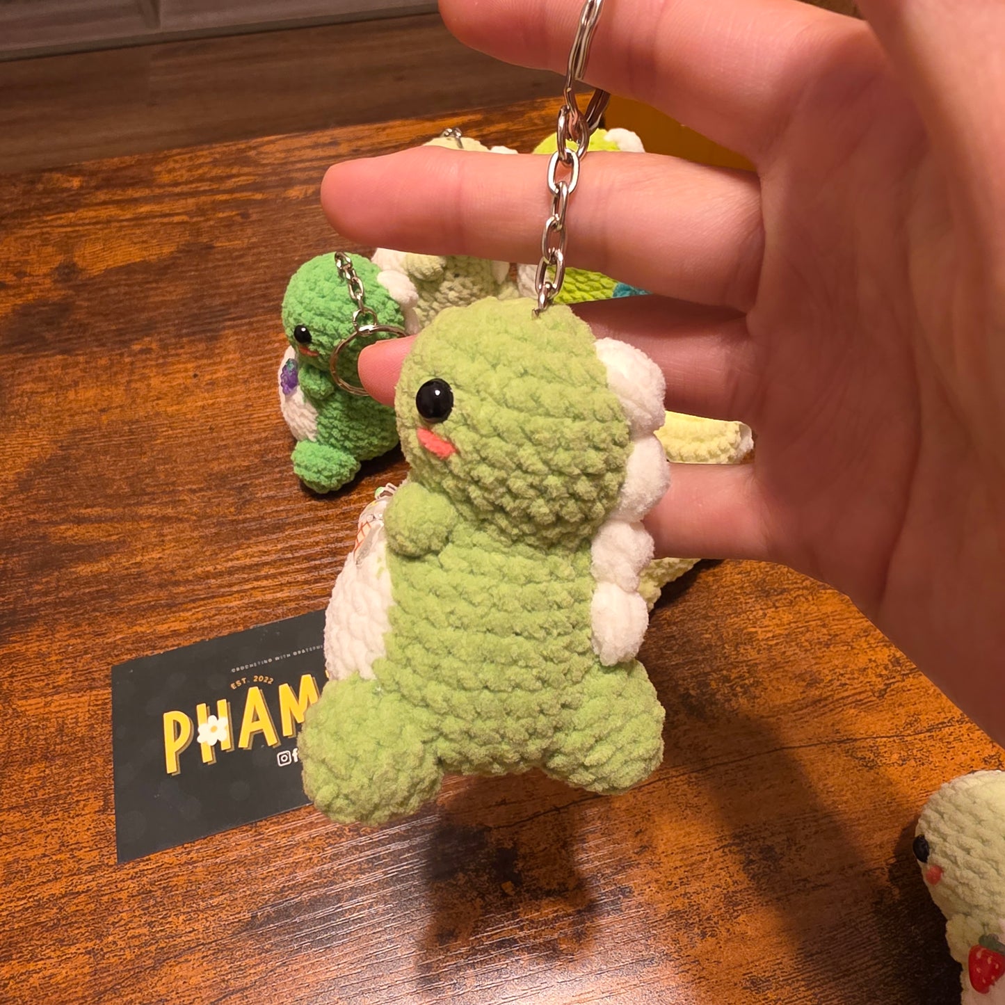 Green Dinosaur Keychain