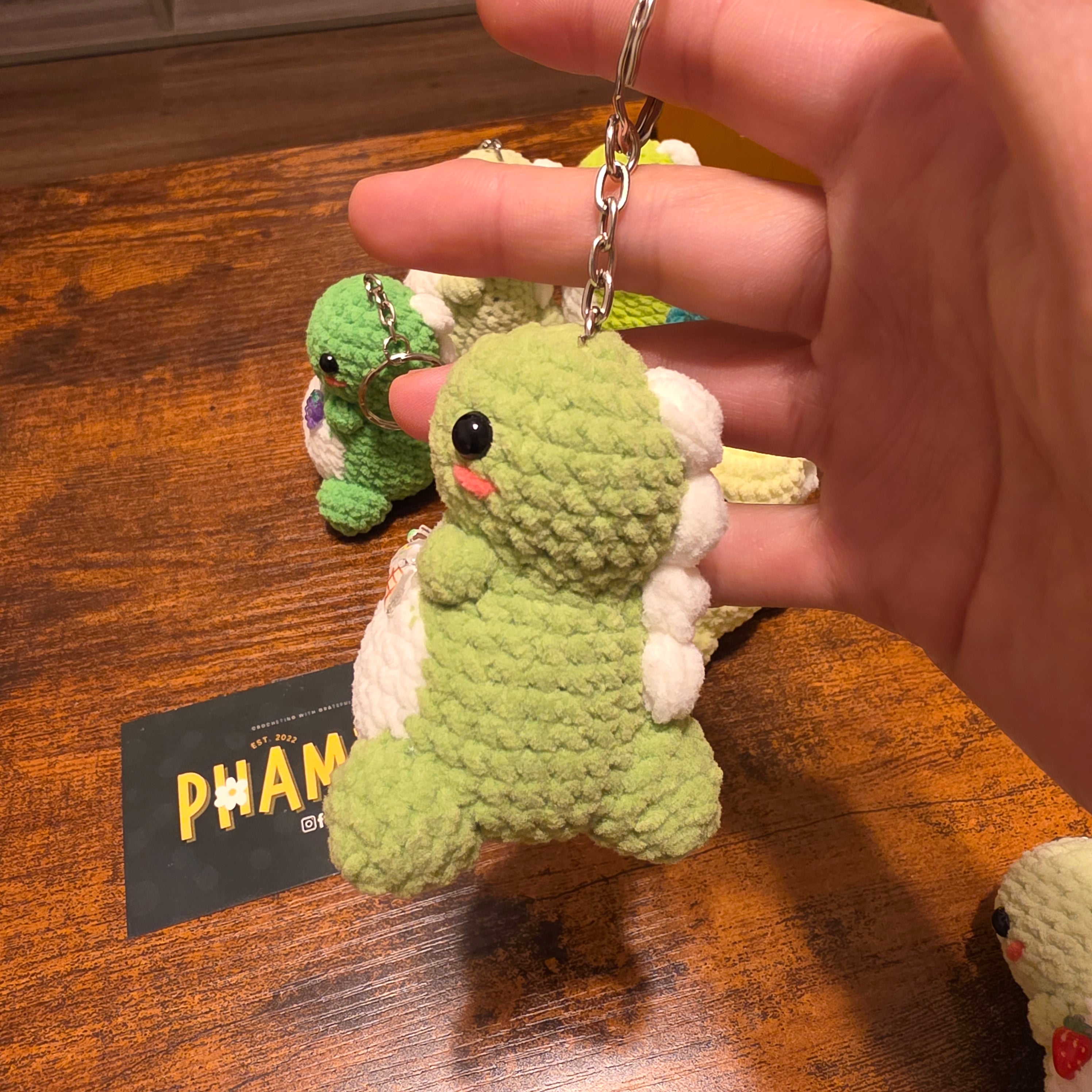 Green Dinosaur Keychain