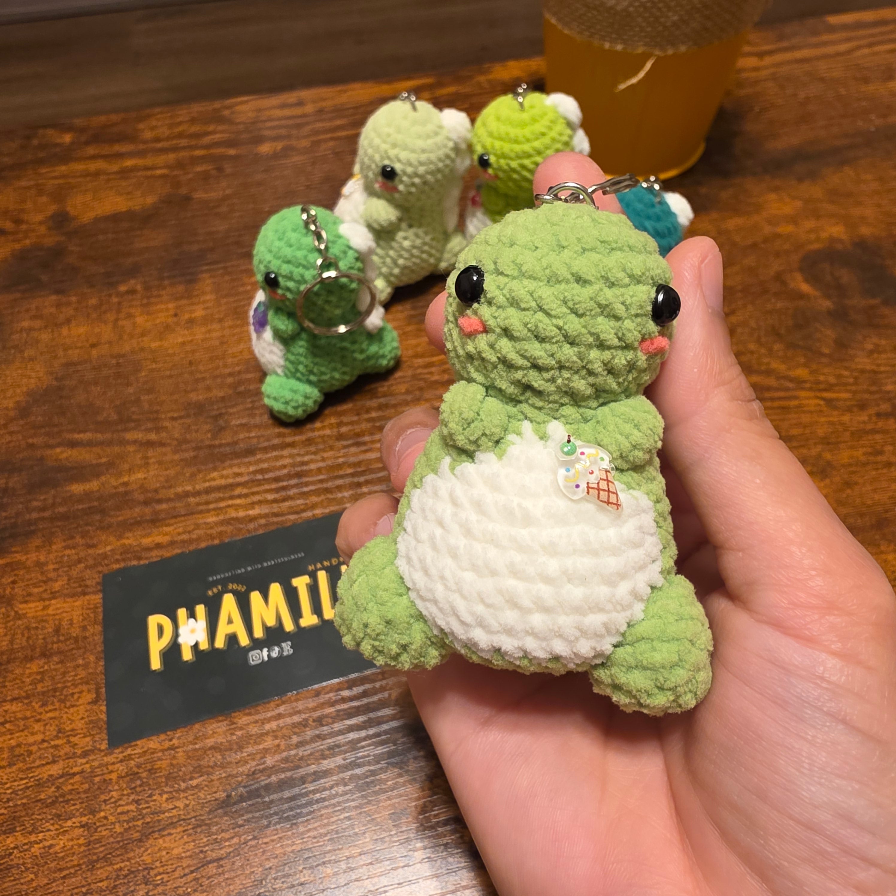 Green Dinosaur Keychain