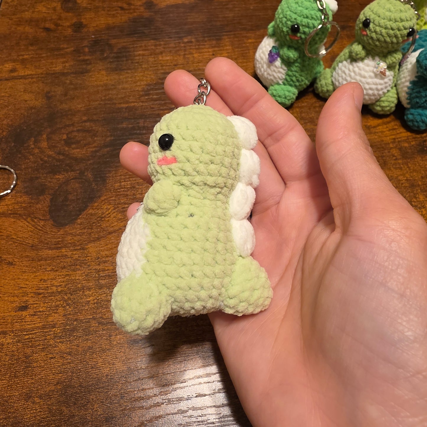 Green Dinosaur Keychain