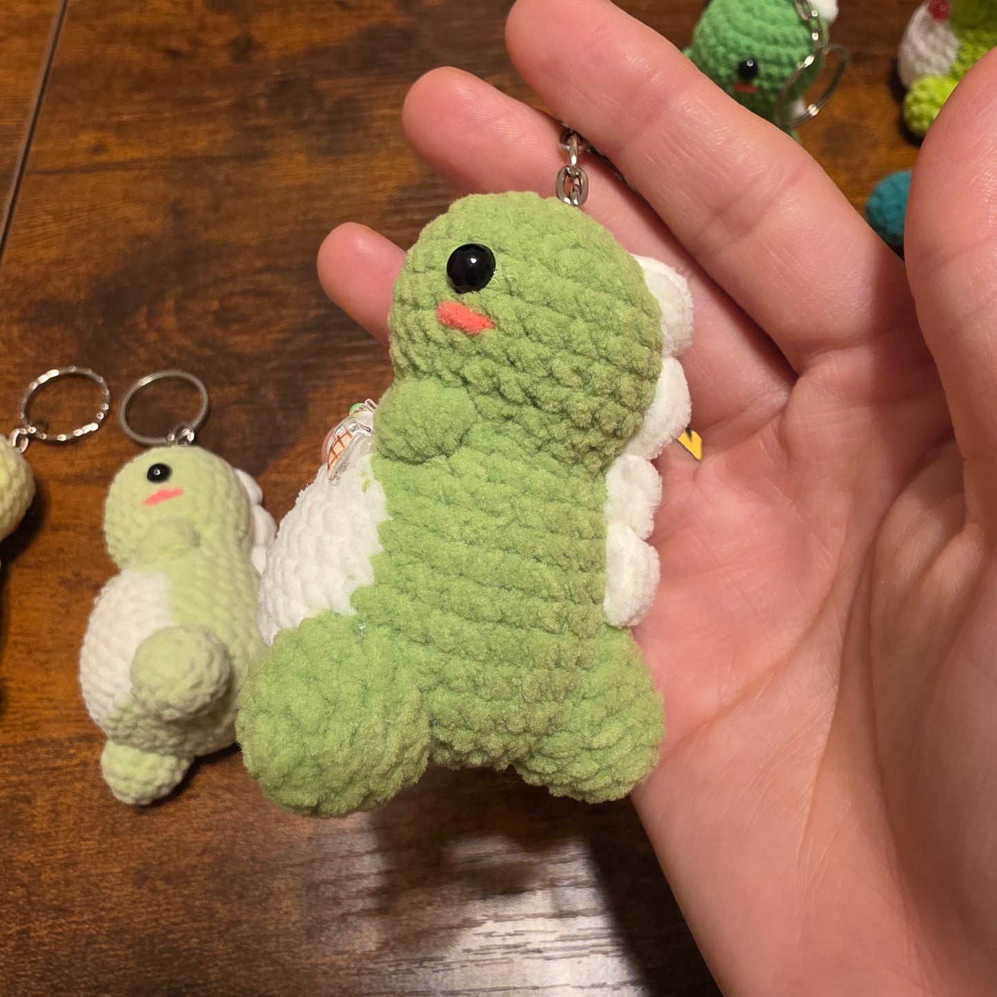 Green Dinosaur Keychain