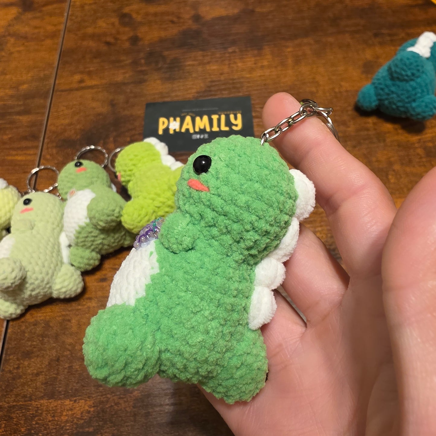 Green Dinosaur Keychain