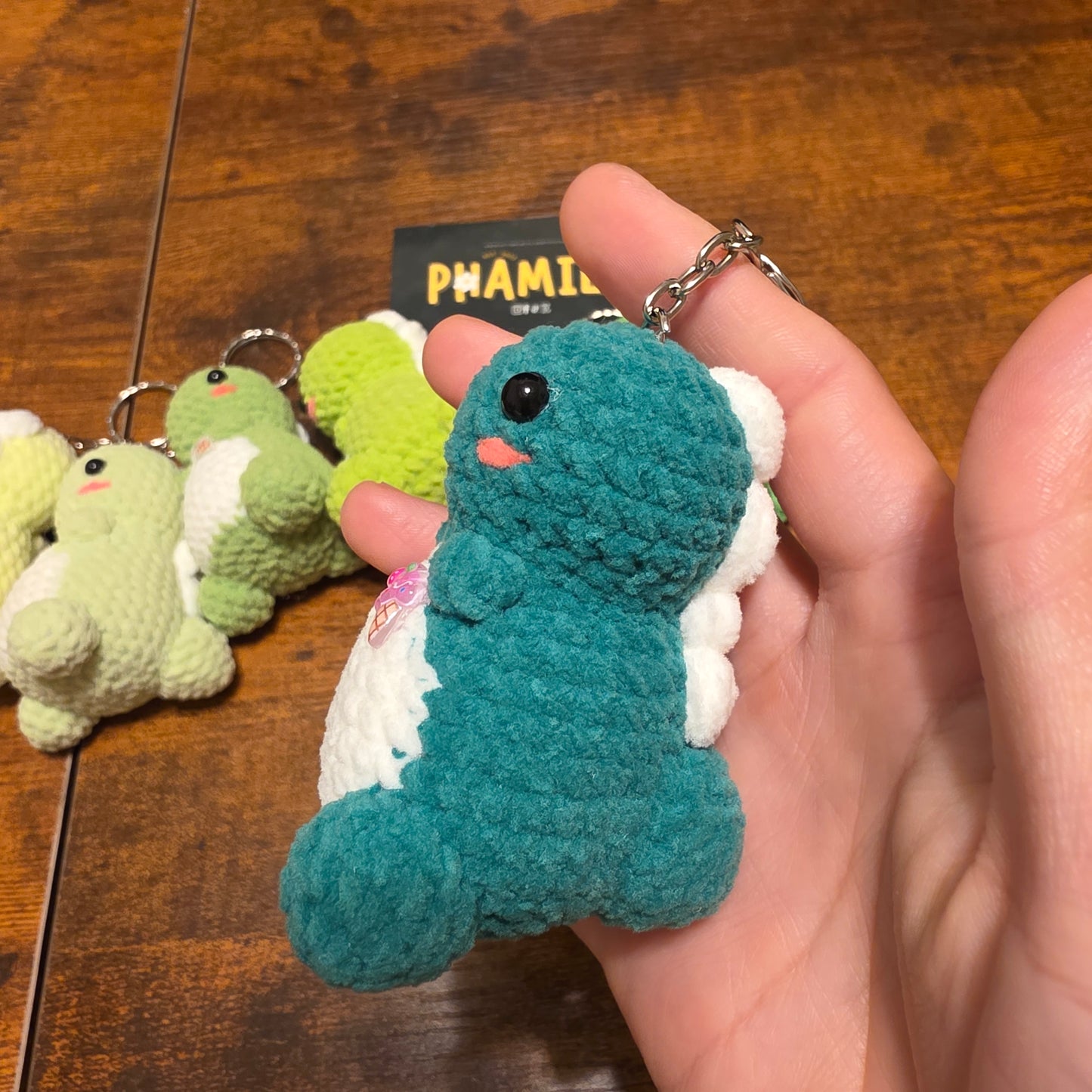 Green Dinosaur Keychain
