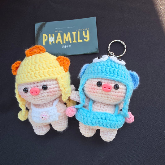 Piggy Crochet Keychain