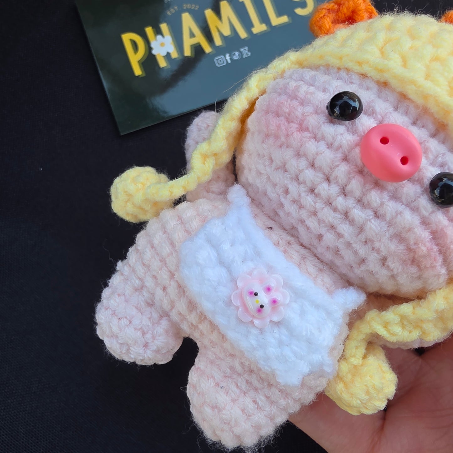 Piggy Crochet Keychain