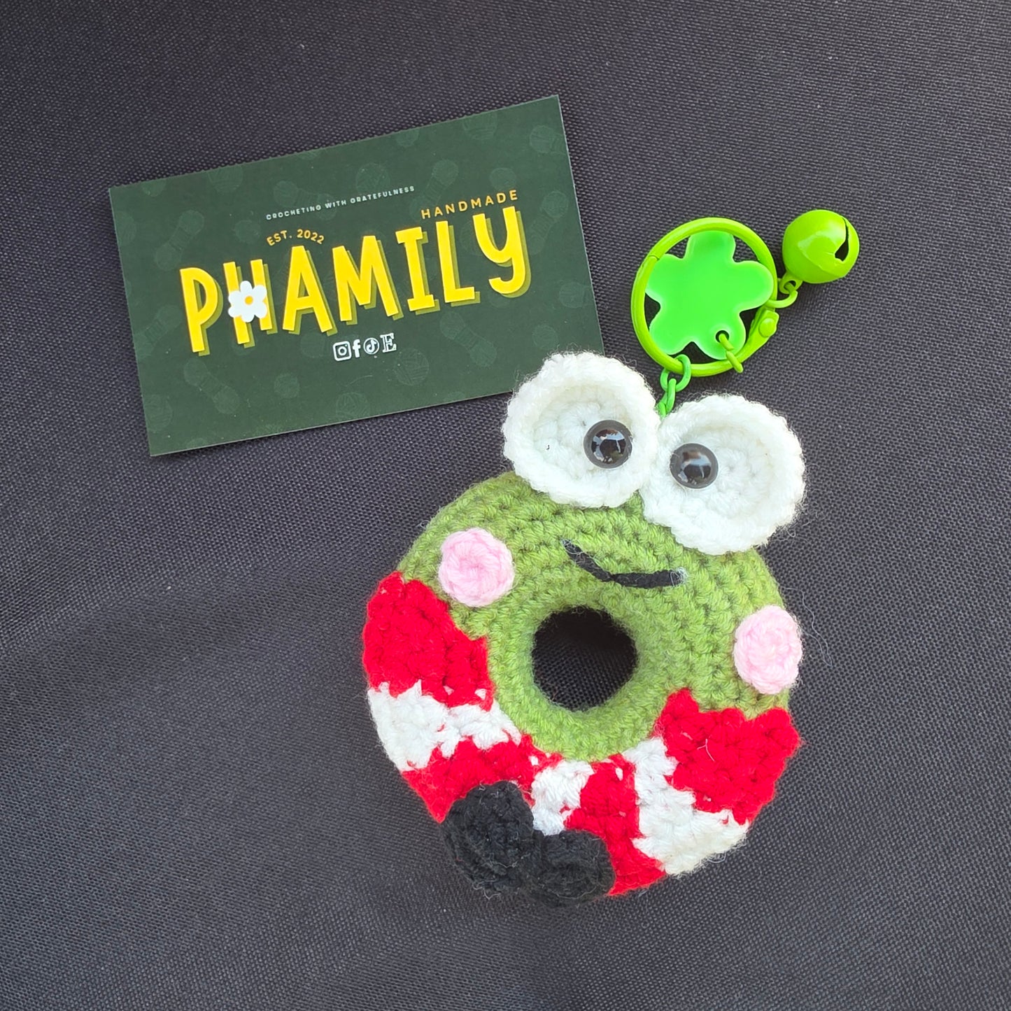 Donut Crochet Keychain