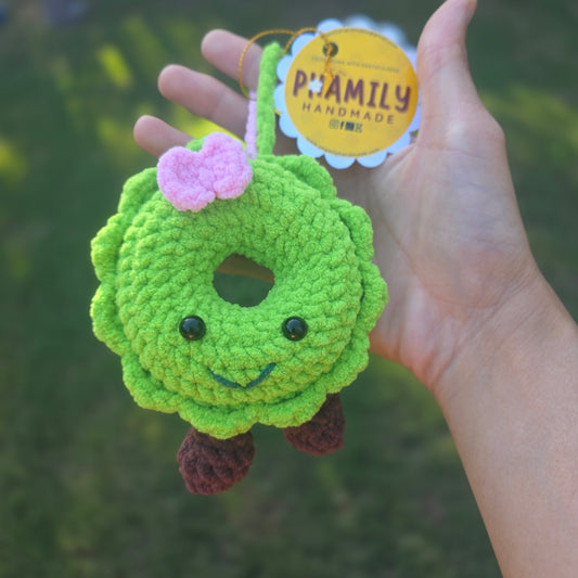 Crochet Pattern - Christmas Ornament Wreath Jelly Cat, cute, soft ornament, handmade, amigurumi, Christmas decor