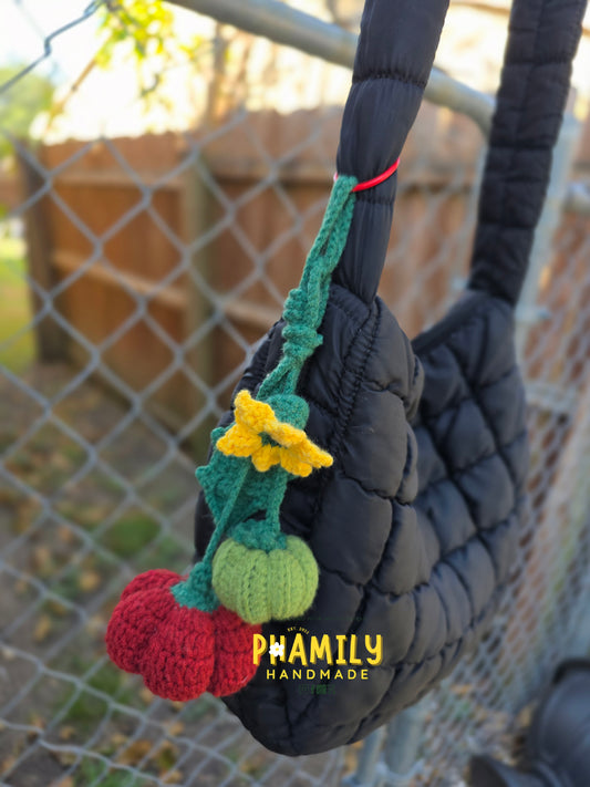 Pumpkin Pendant – Bag Charm, Car Hanger, Fall Decor, Vintage Style