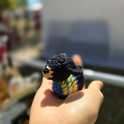 Sausage Dachshund, Weiner Dog Keychain | Handmade Crochet