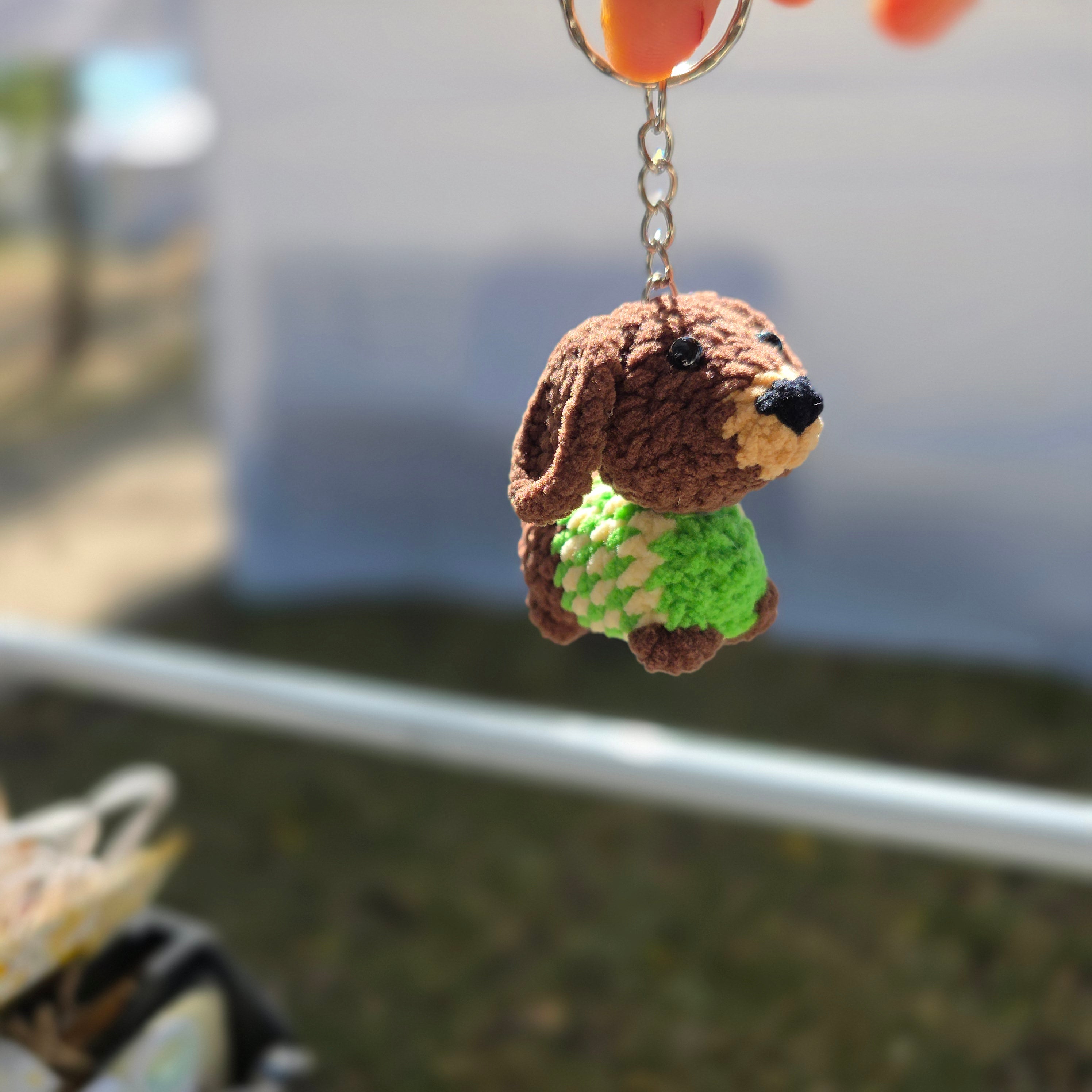 1. Dachshund, Weiner Dog Keychain | Handmade Crochet