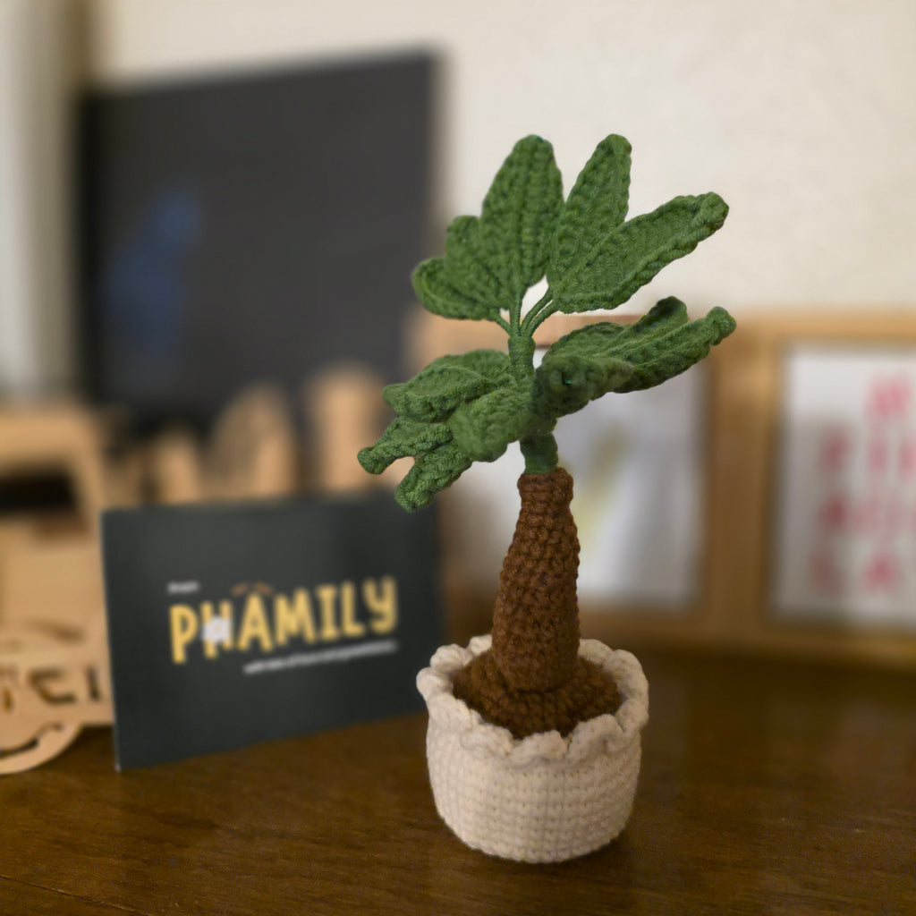 Crochet Money Tree | Handmade Lucky Tree Decor | Cute Plant Gift | Home Decor, Office Decor, or Car Decor | Amigurumi Money Tree (7 in)