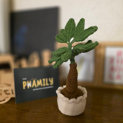 Crochet Money Tree | Handmade Lucky Tree Decor | Cute Plant Gift | Home Decor, Office Decor, or Car Decor | Amigurumi Money Tree (7 in)