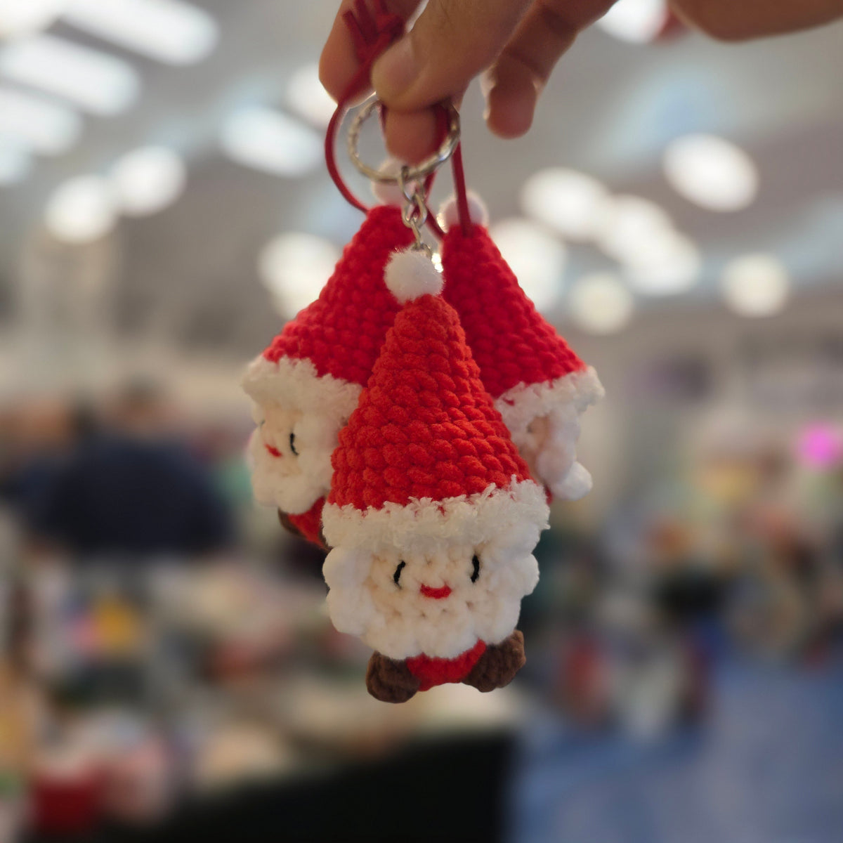 Santa Claus crochet keychain