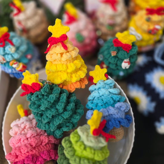 1. Christmas Tree Crochet | Home Decor, Desk Decor, Christmas Decoration, Christmas gift idea, xmas tree keychain, bag charm