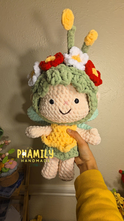 1. Flower Fairy / Spring Fairy Doll | 15in Tall