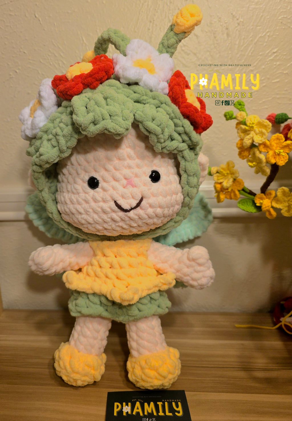 1. Flower Fairy / Spring Fairy Doll | 15in Tall