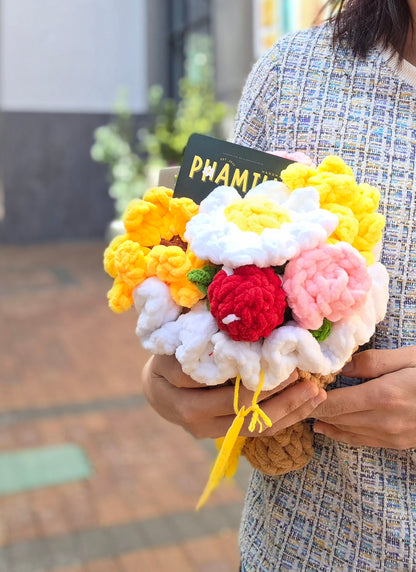 Crochet Chunky Bouquet | Mother's Day Flower Gift, Graduation Bouquet Gift