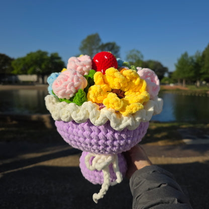 Crochet Chunky Bouquet | Mother's Day Flower Gift, Graduation Bouquet Gift