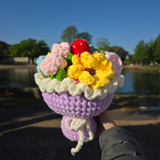 Crochet Chunky Bouquet | Mother's Day Flower Gift, Graduation Bouquet Gift