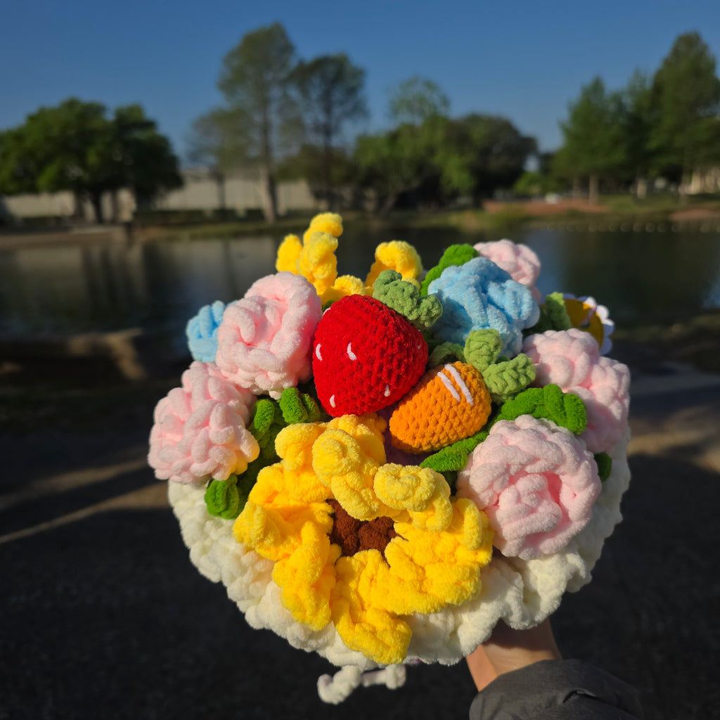 Crochet Chunky Bouquet | Mother's Day Flower Gift, Graduation Bouquet Gift