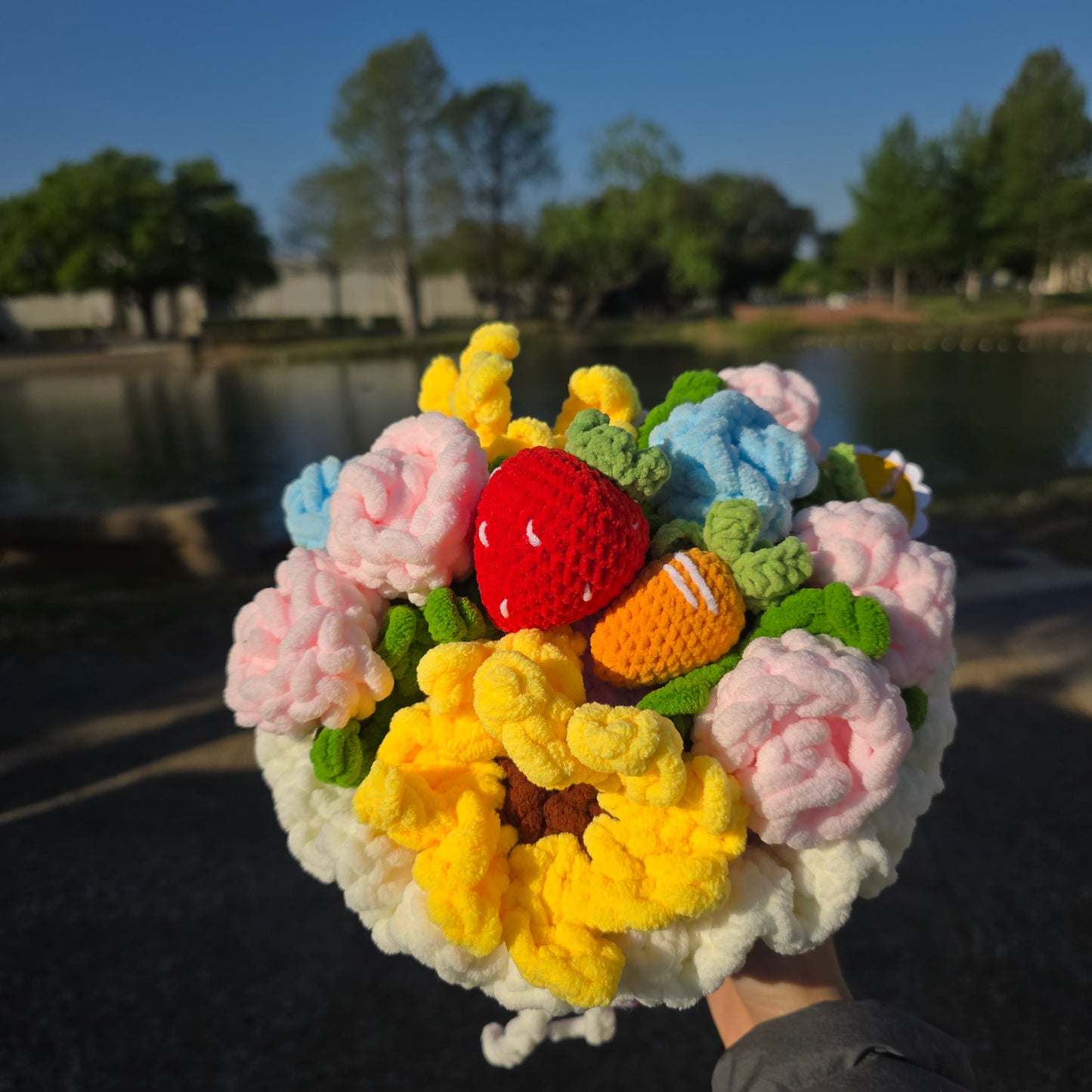 Crochet Chunky Bouquet | Mother's Day Flower Gift, Graduation Bouquet Gift