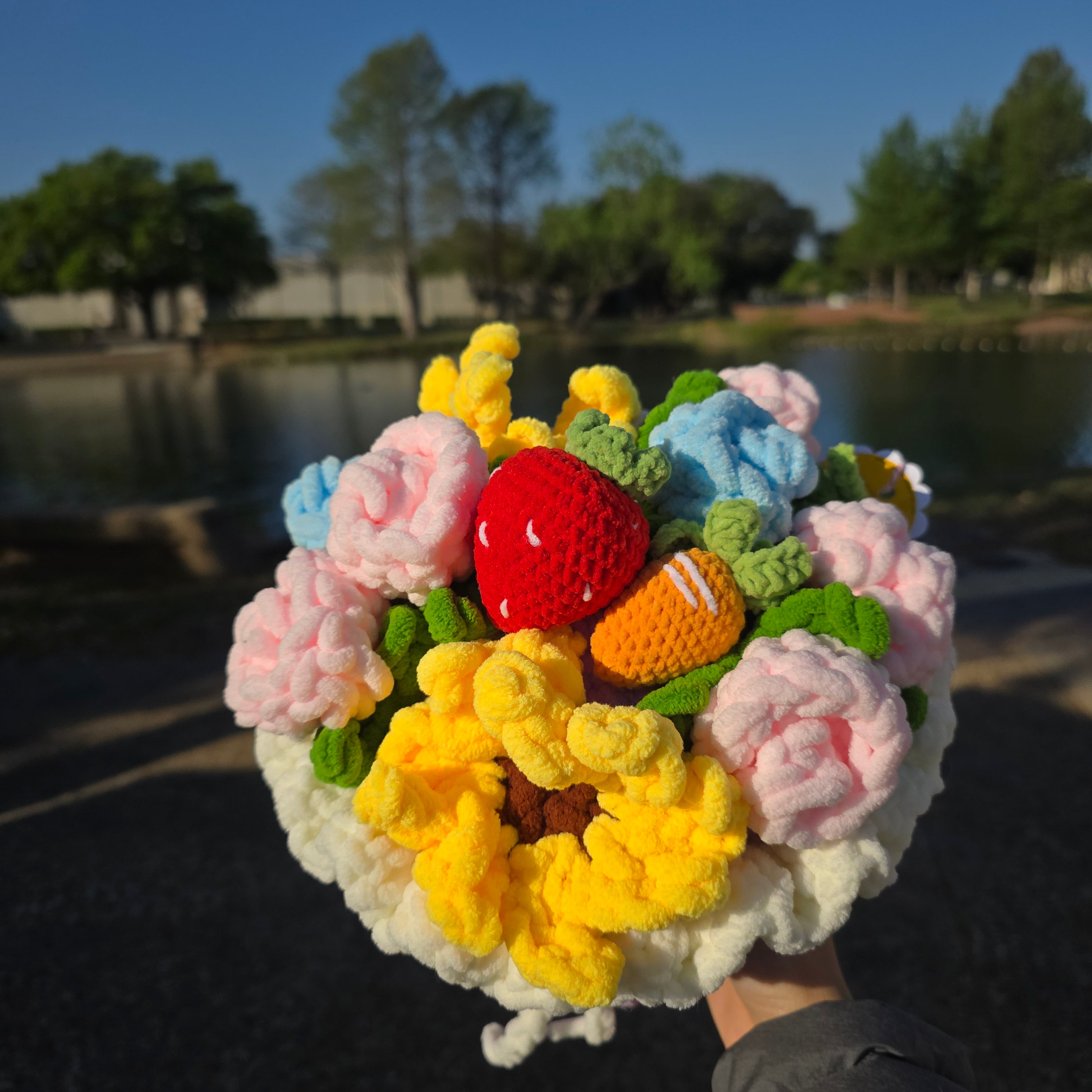 Crochet Chunky Bouquet | Mother's Day Flower Gift, Graduation Bouquet Gift