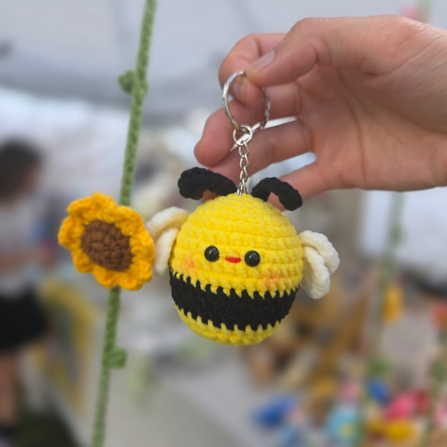 Bee keychain | Crochet Keychain | Bumblebee Lover | Key Charm | Purse Charm | Plush | Animal Keychain | Trendy Keychain | Cute Keychain