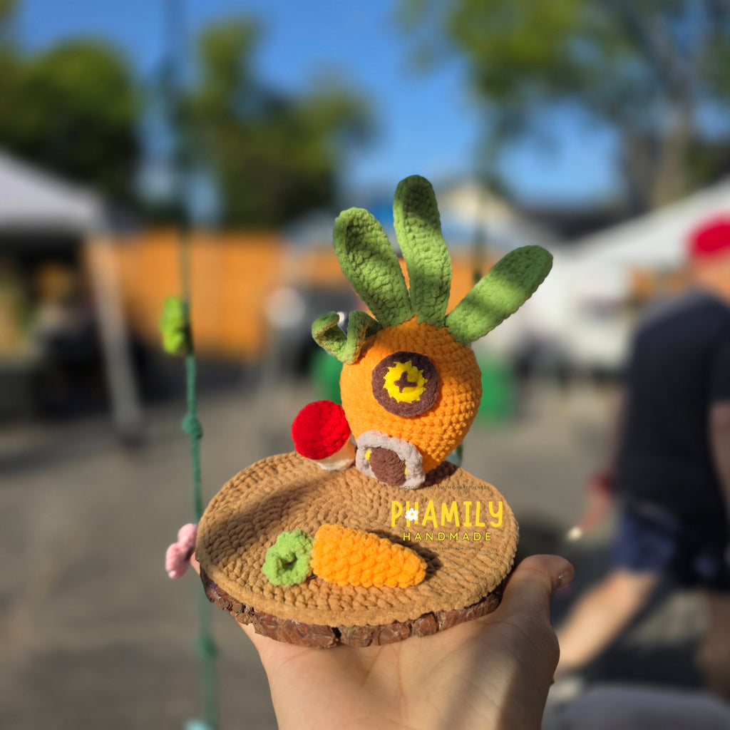 Phone Holder / Phone Stand for Desk: Mushrooms, Carrot House, Totoro