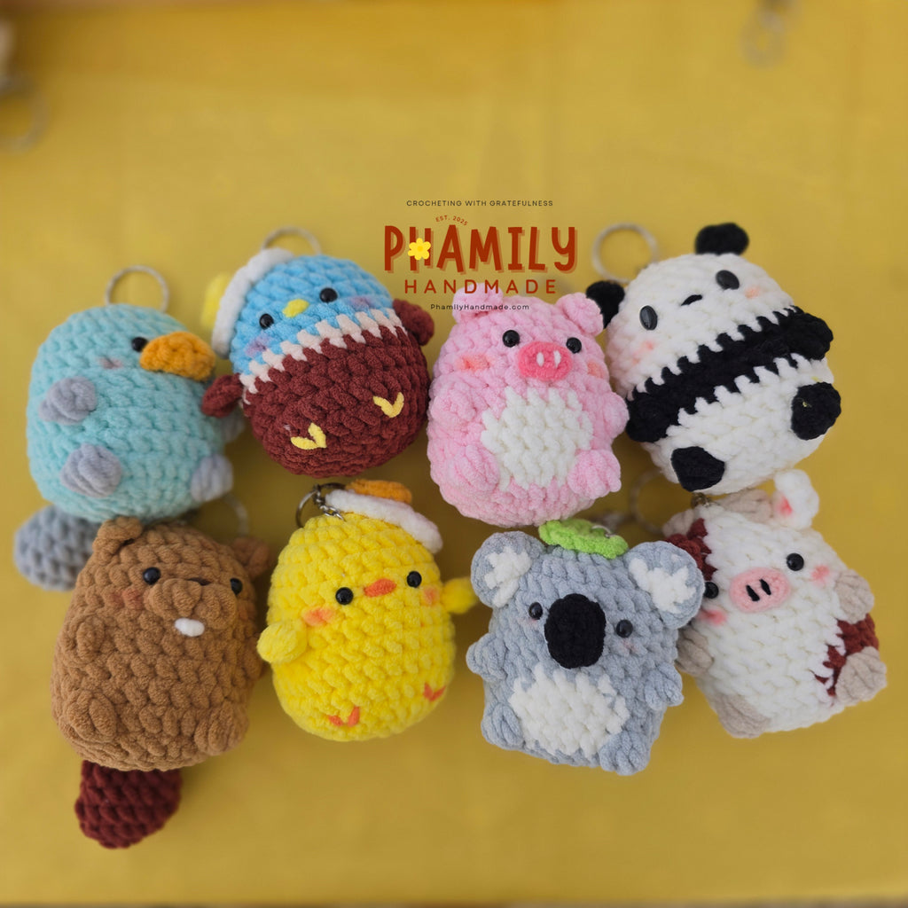 1. Egg Animals | Cute animal keychain | kawaii bag charm