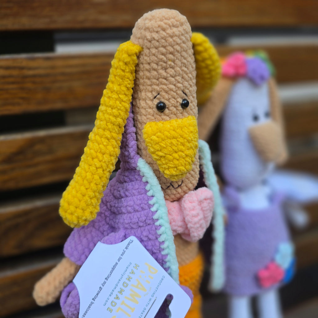 Leggy Dog Toy, Handmade Doll, Long Leg Dog, Couple Gift