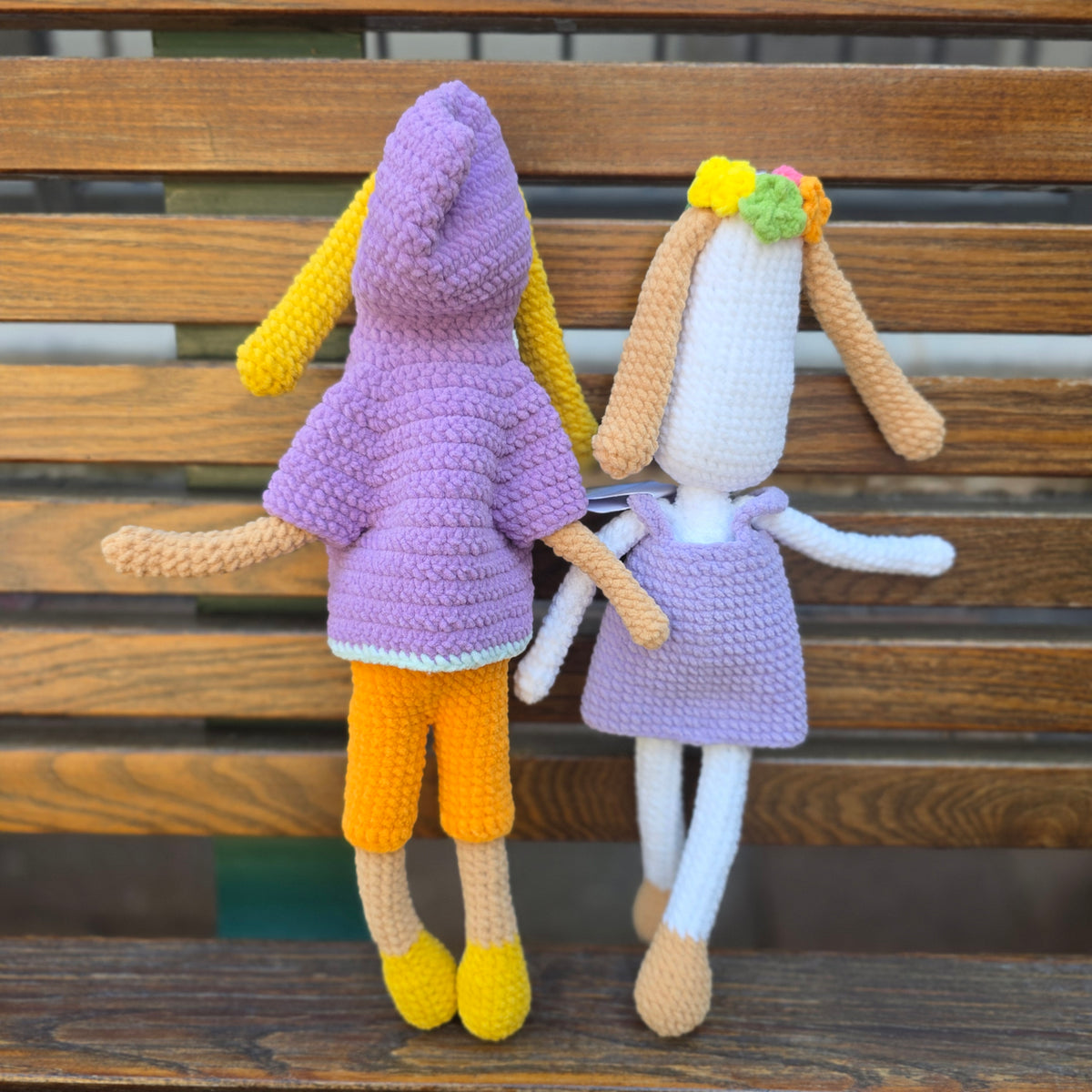 Leggy Dog Toy, Handmade Doll, Long Leg Dog, Couple Gift
