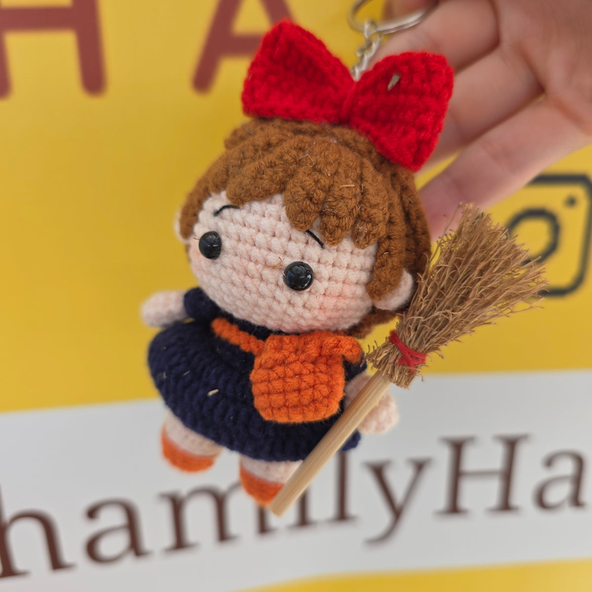 Witch keychain, cute witch Halloween bag charm, kawaii gift, anime gift