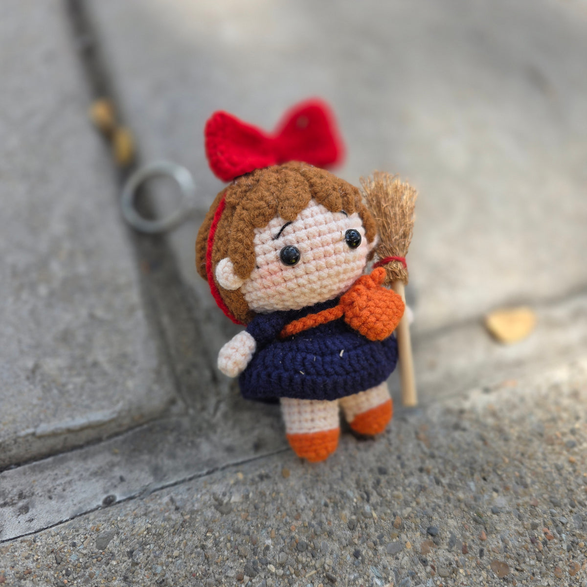 Witch keychain, cute witch Halloween bag charm, kawaii gift, anime gift