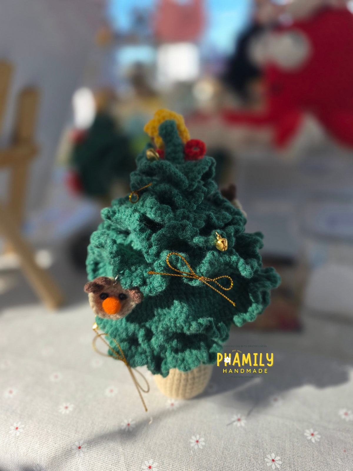 1. Christmas Tree Desk Decor, Bag Charm, Desk Decor, Holiday Gift, Christmas Gift Idea
