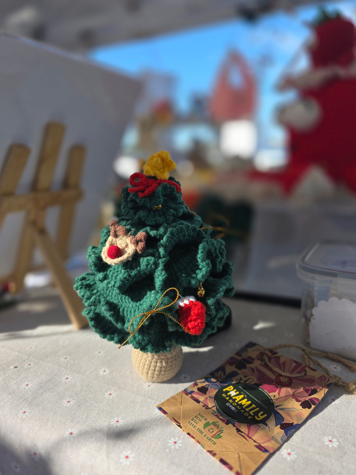1. Christmas Tree Desk Decor, Bag Charm, Desk Decor, Holiday Gift, Christmas Gift Idea