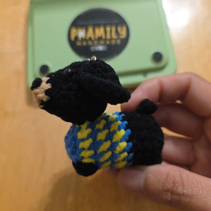 Sausage Dachshund, Weiner Dog Keychain | Handmade Crochet