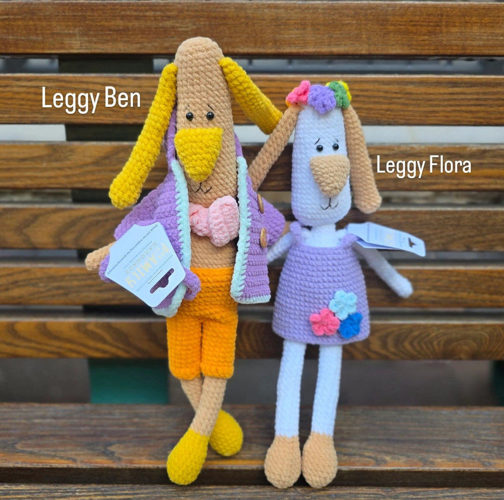 Leggy Dog Toy, Handmade Doll, Long Leg Dog, Couple Gift