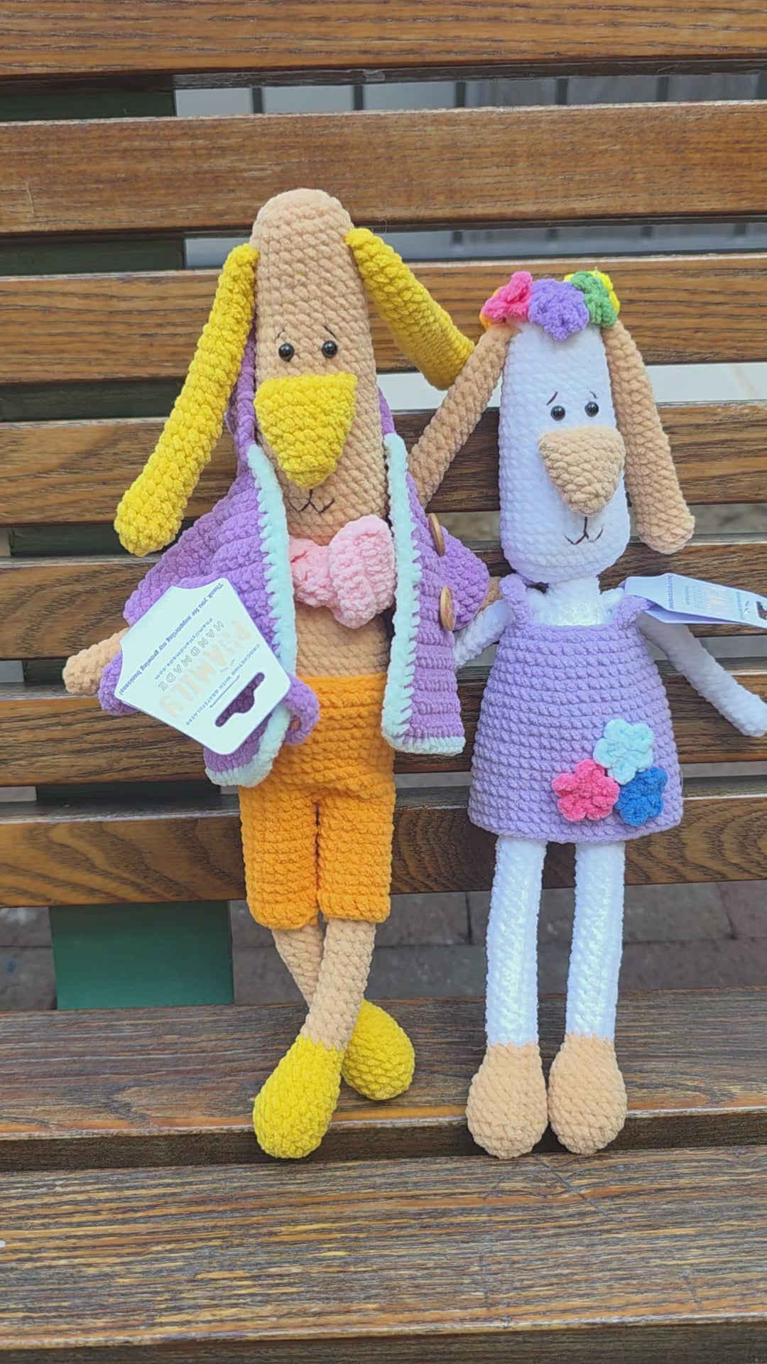 Leggy Dog Toy, Handmade Doll, Long Leg Dog, Couple Gift