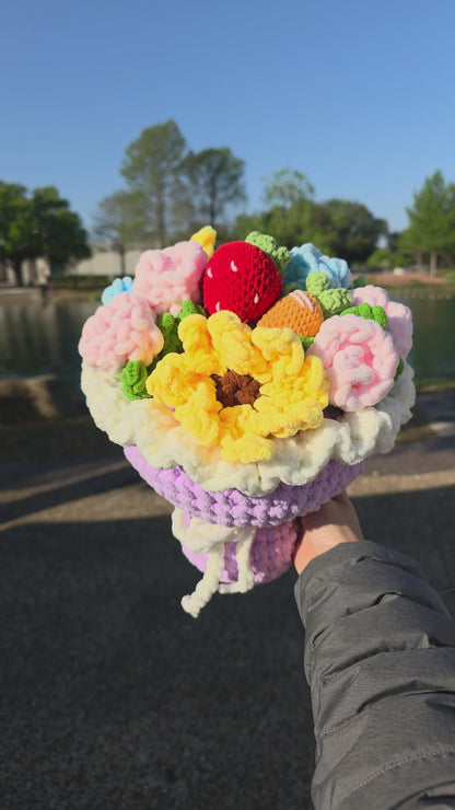 Crochet Chunky Bouquet | Mother's Day Flower Gift, Graduation Bouquet Gift