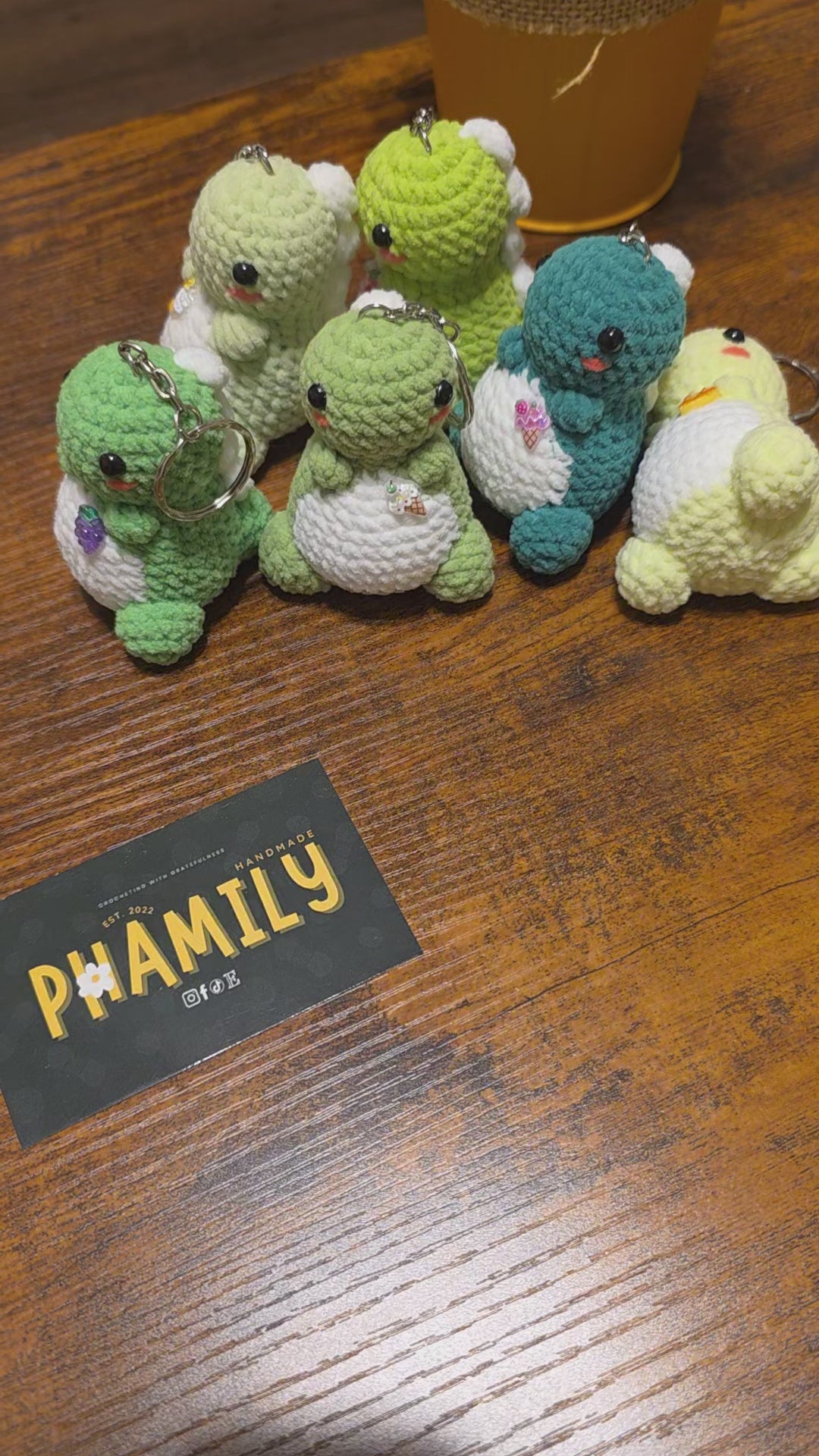 Green Dinosaur Keychain
