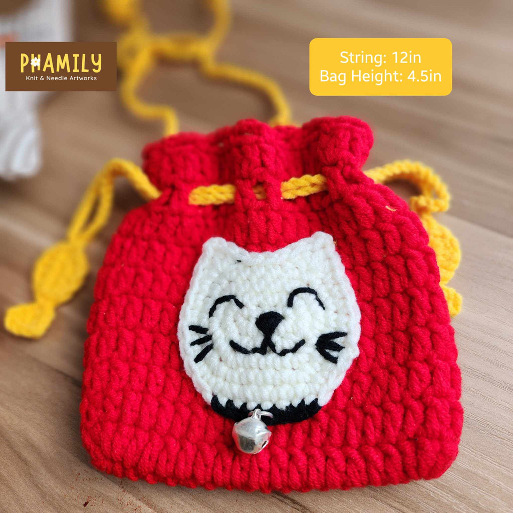 Red Cat Crossbody Bag