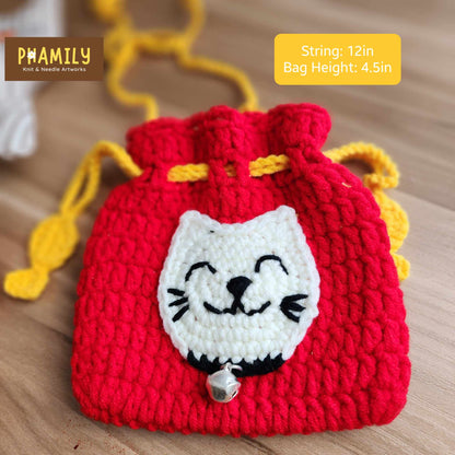 Red Cat Crossbody Bag