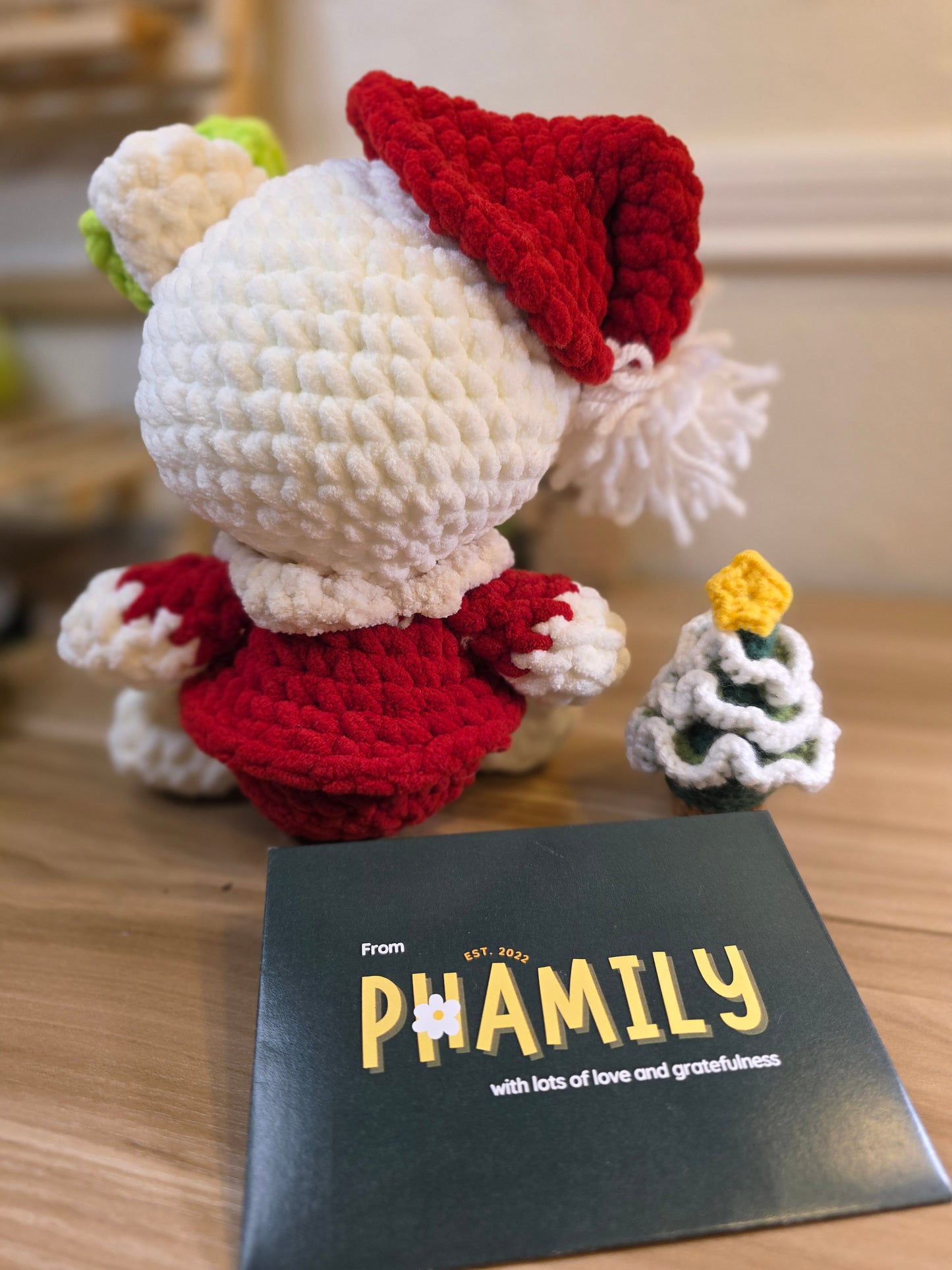 Kitty Cat in Christmas outfit | Handmade Crochet Plushie | Perfect Christmas Gift Idea