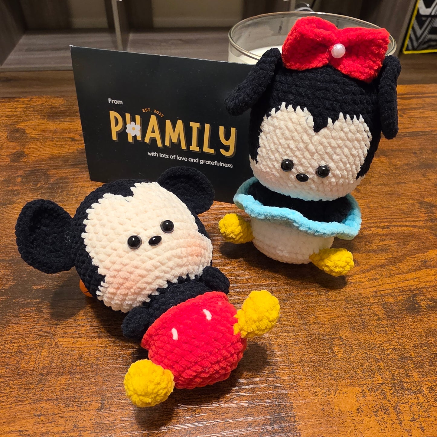 Mickey & Minnie Mouse Keychain / Ornament / Car Mirror Hanger