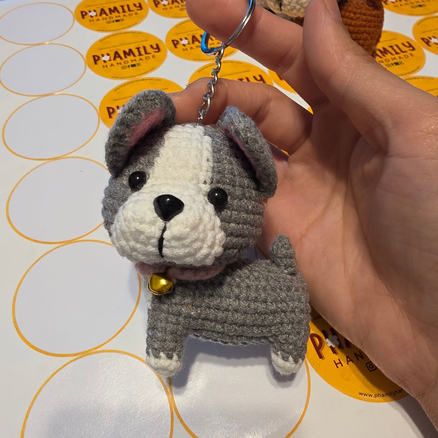 Husky Puppy Dog Keychain