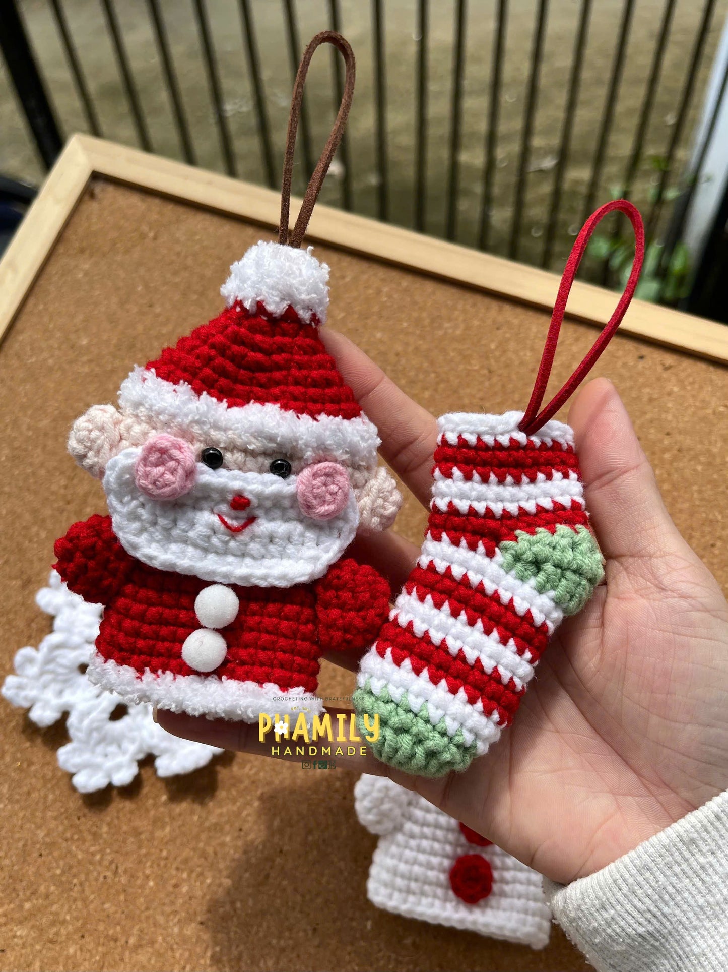 Christmas Tree Ornament Set (8pcs) | Handmade Crochet Christmas Decor