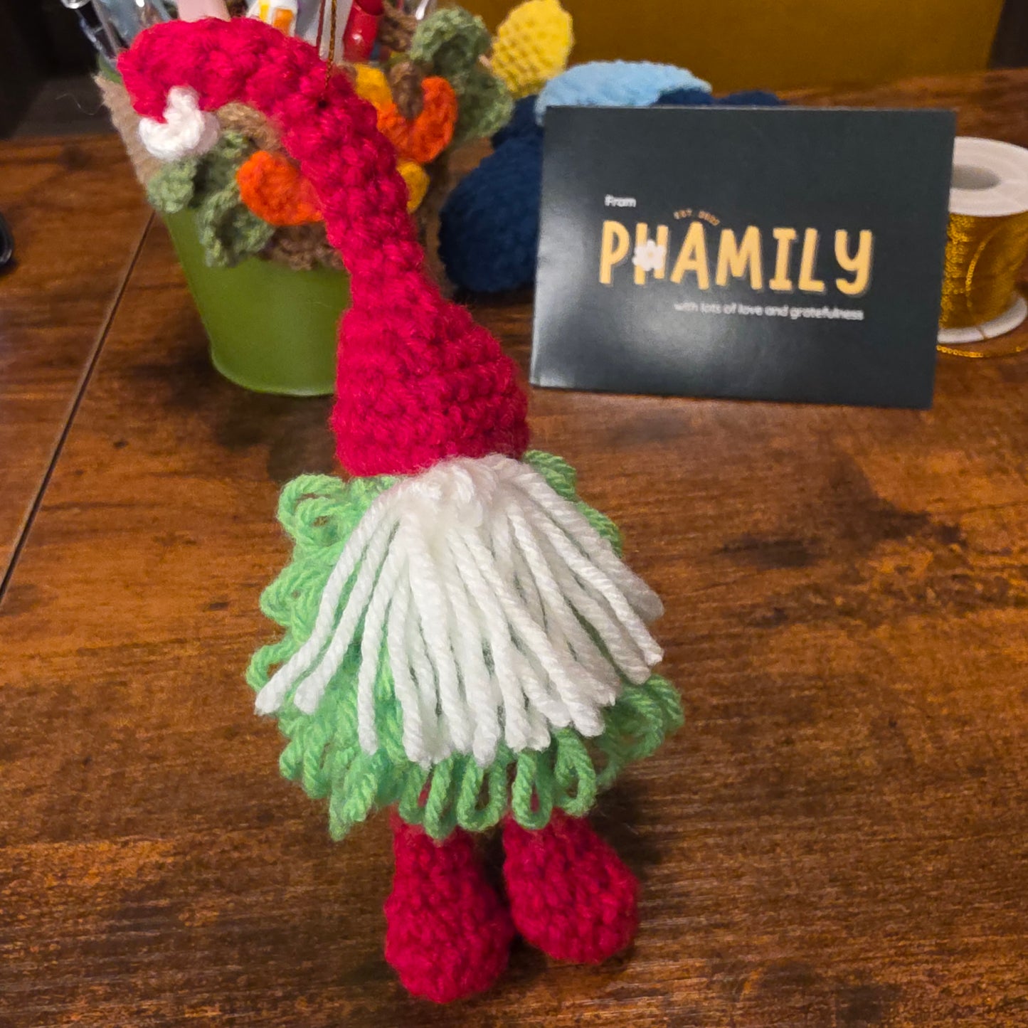 1. Christmas Tree Gnome Ornament - Crochet Pattern