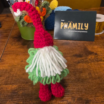 1. Christmas Tree Gnome Ornament - Crochet Pattern